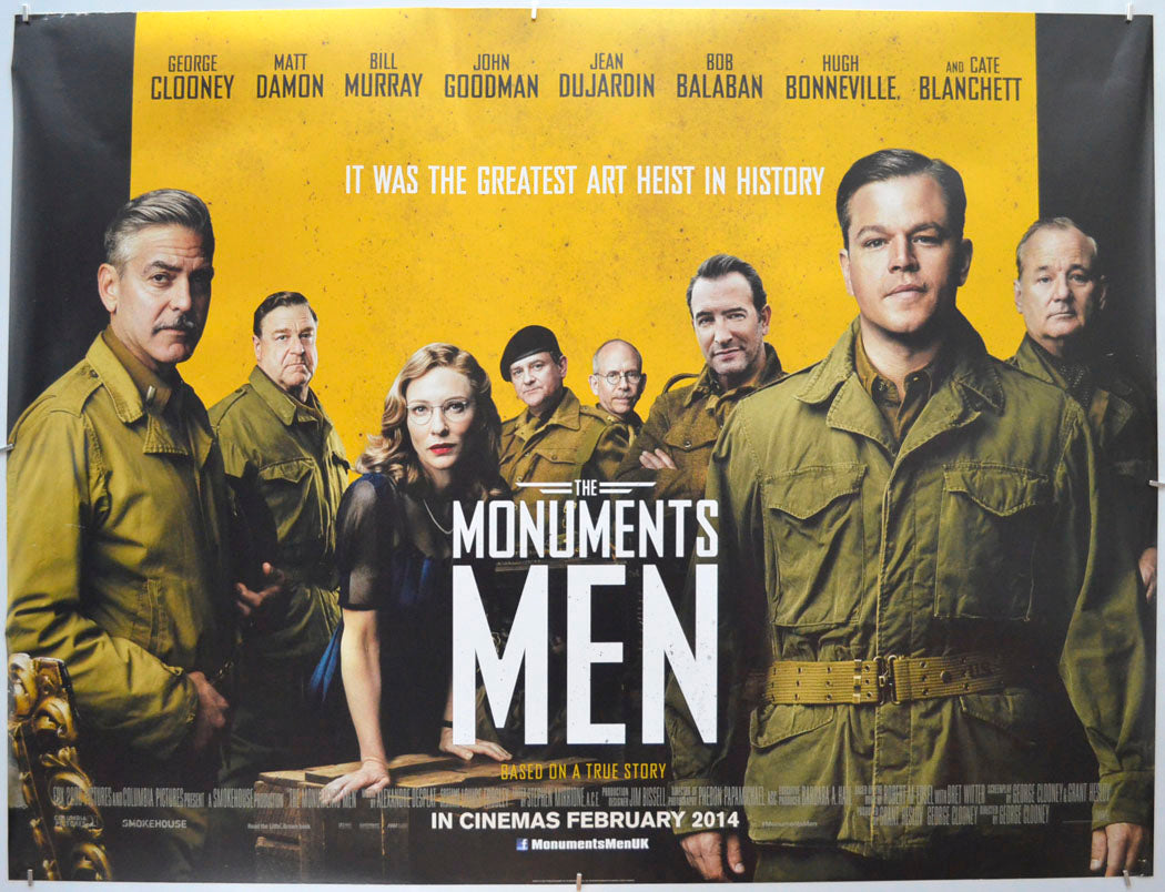 The Monuments Men  Original Quad Poster - Film Poster - Movie Poster