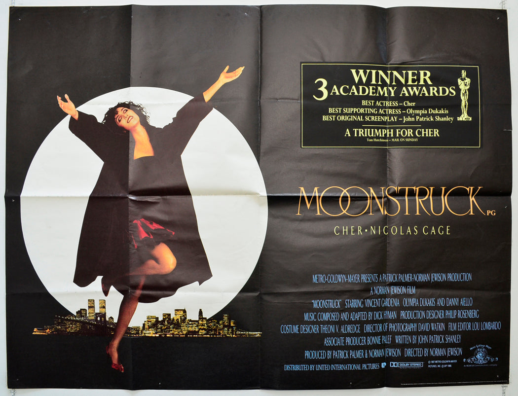 Moonstruck Original Quad Poster - Film Poster - Movie Poster  