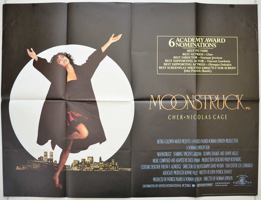 Moonstruck Original Quad Poster - Film Poster - Movie Poster  