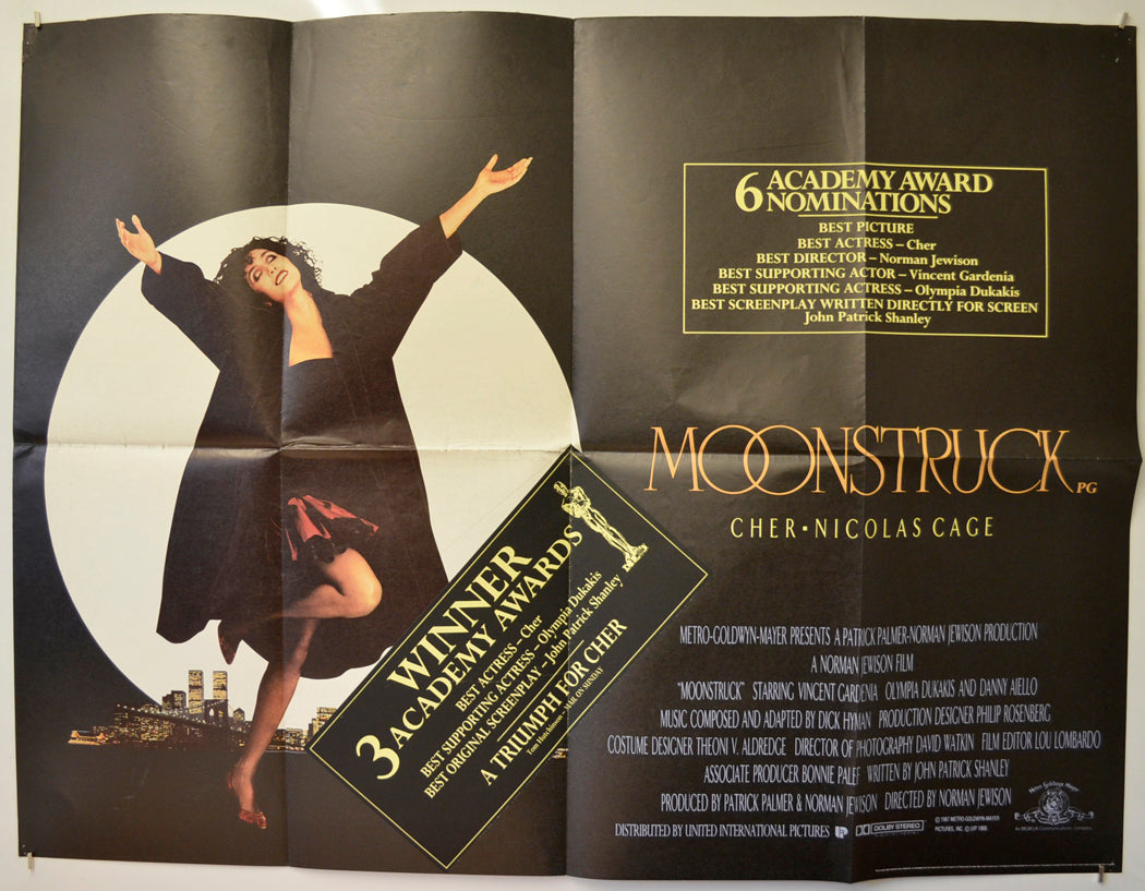 Moonstruck Original Quad Poster - Film Poster - Movie Poster