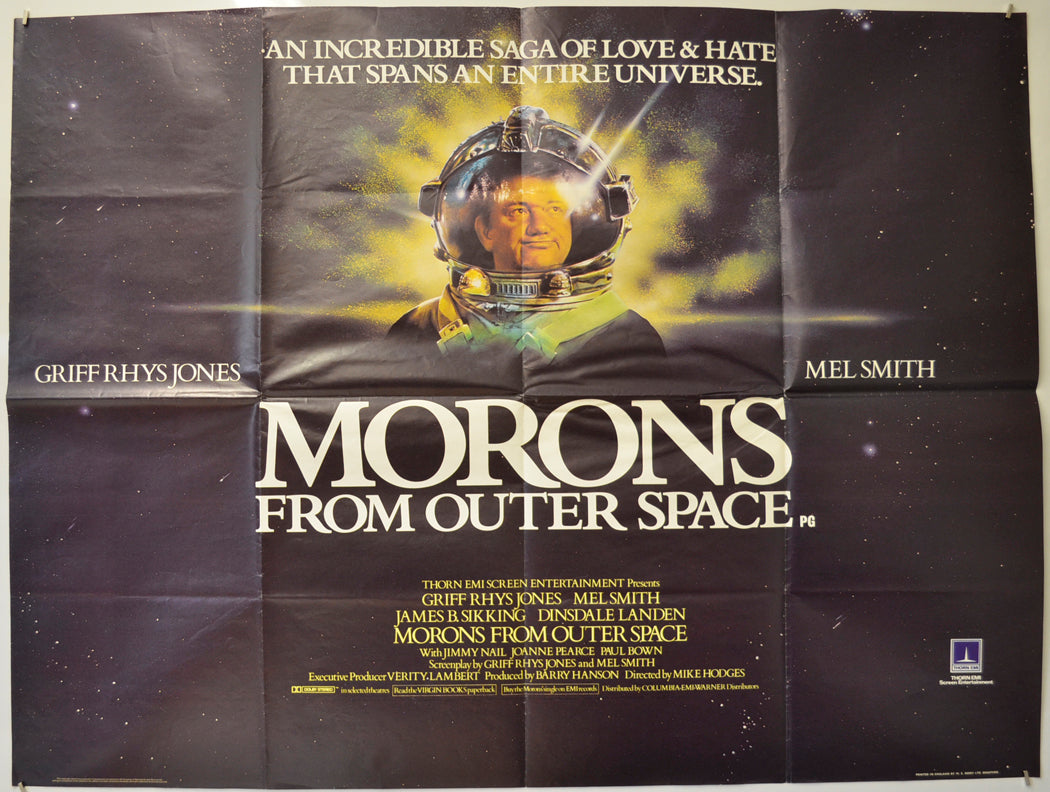 Morons From Outer Space Original Quad Poster - Film Poster - Movie Poster  