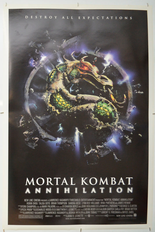 Mortal Kombat Annihilation Original One Sheet Poster - Film Poster - Movie Poster - Cinema Poster