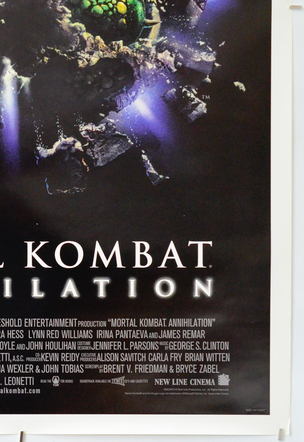 Mortal Kombat Annihilation (Bottom Right) Cinema One Sheet Movie Poster 