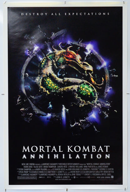 Mortal Kombat Annihilation - Original One Sheet Poster - Film Poster - Movie Poster 