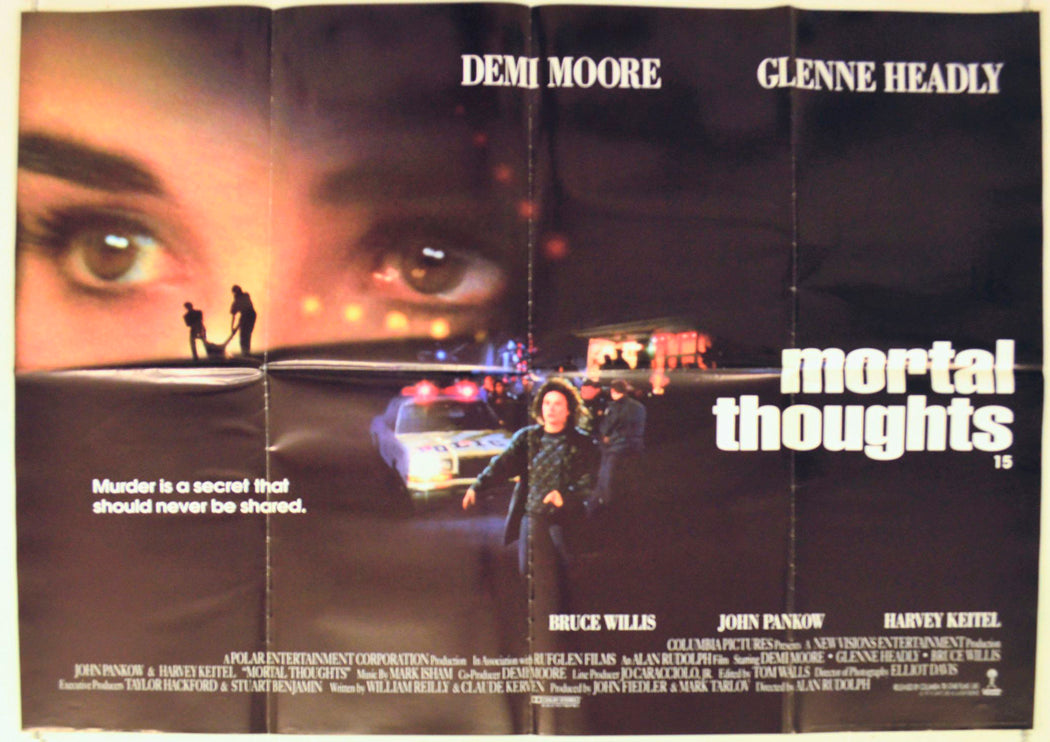 Mortal Thoughts Original British Quad Poster - Film Poster - Movie Poster 