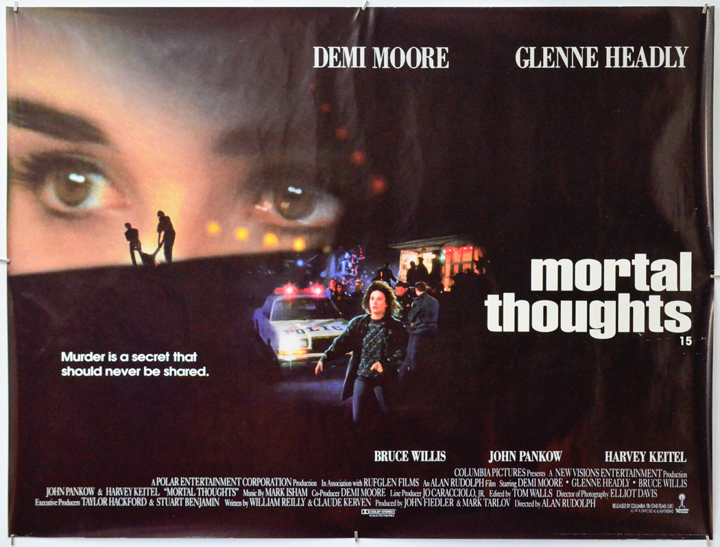 Mortal Thoughts - Original Quad Poster - Film Poster - Movie Poster