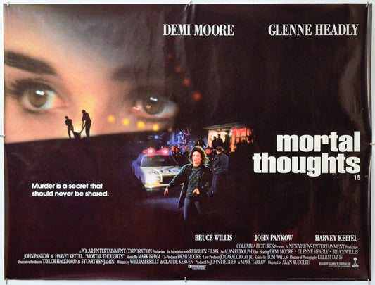 Mortal Thoughts - Original Quad Poster - Film Poster - Movie Poster
