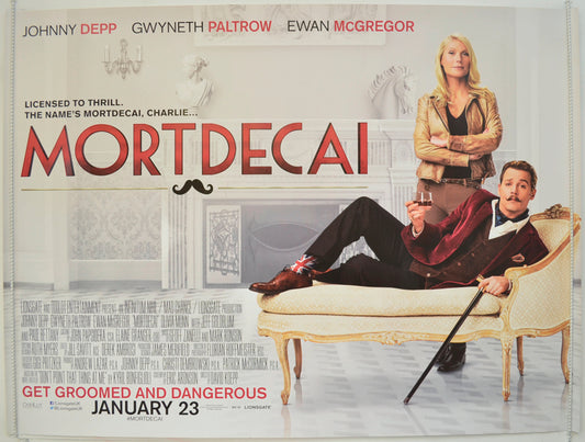 Mortdecai   Original Quad Poster - Film Poster - Movie Poster 