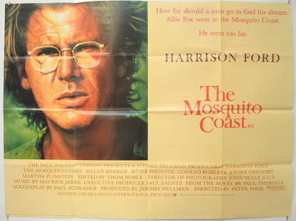 The Mosquito Coast Original Quad Poster - Film Poster - Movie Poster  