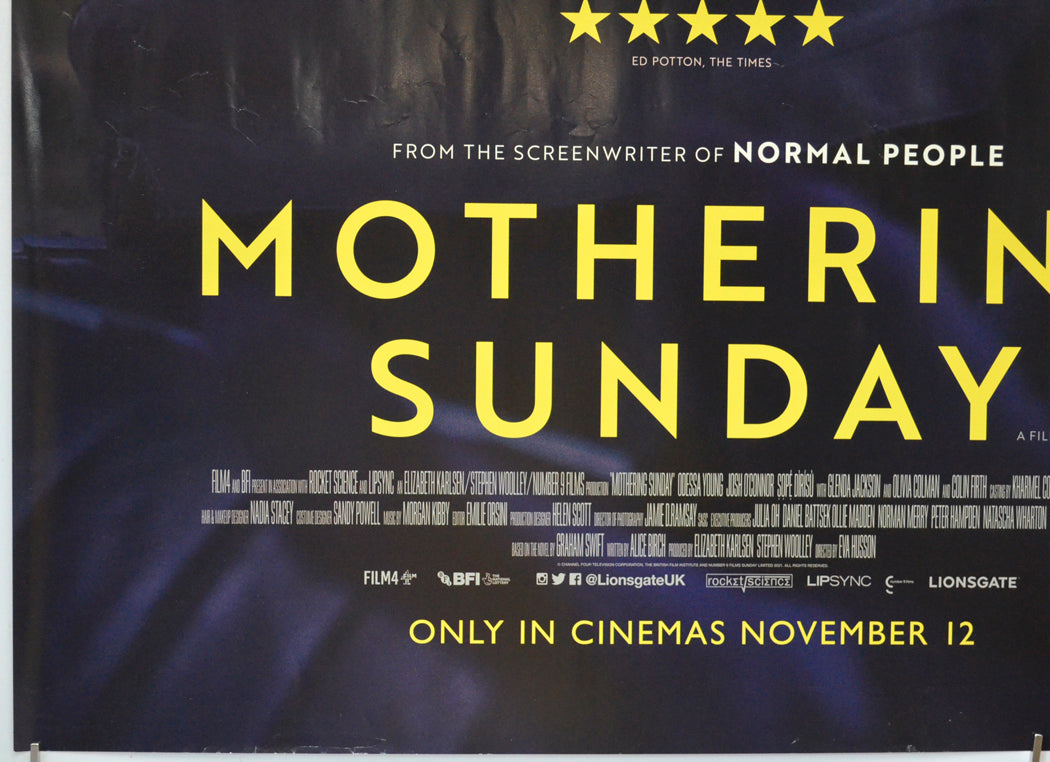 MOTHERING SUNDAY (Bottom Left) Cinema Quad Movie Poster 