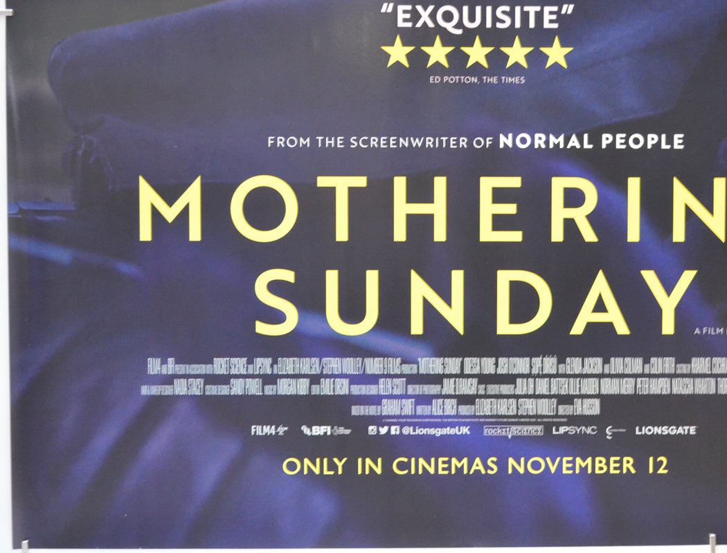 MOTHERING SUNDAY (Bottom Left) Cinema Quad Movie Poster 