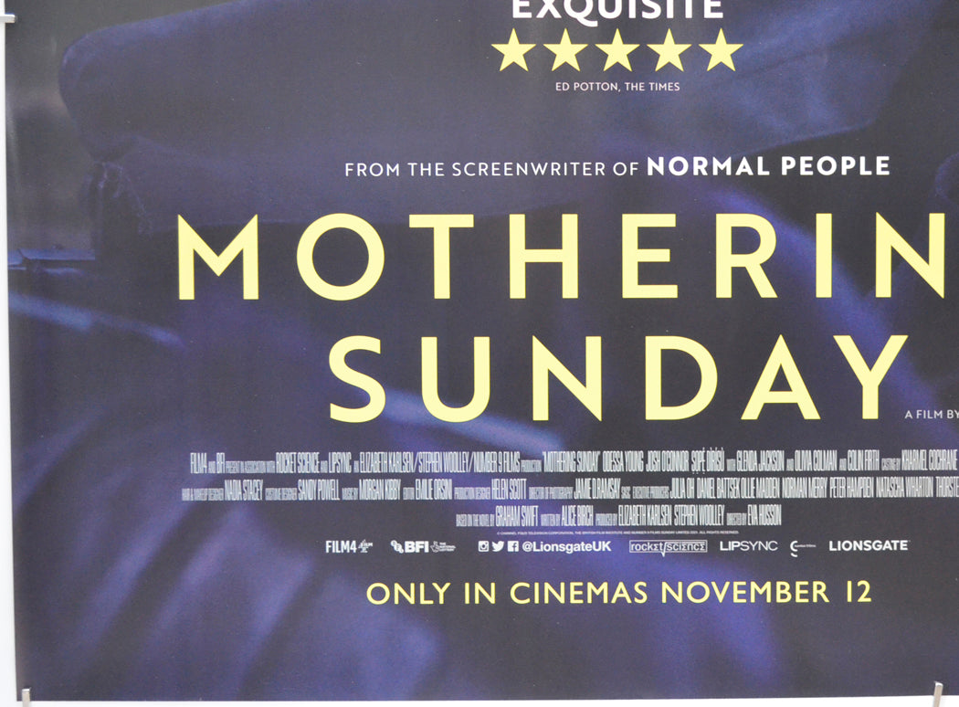 MOTHERING SUNDAY (Bottom Left) Cinema Quad Movie Poster 