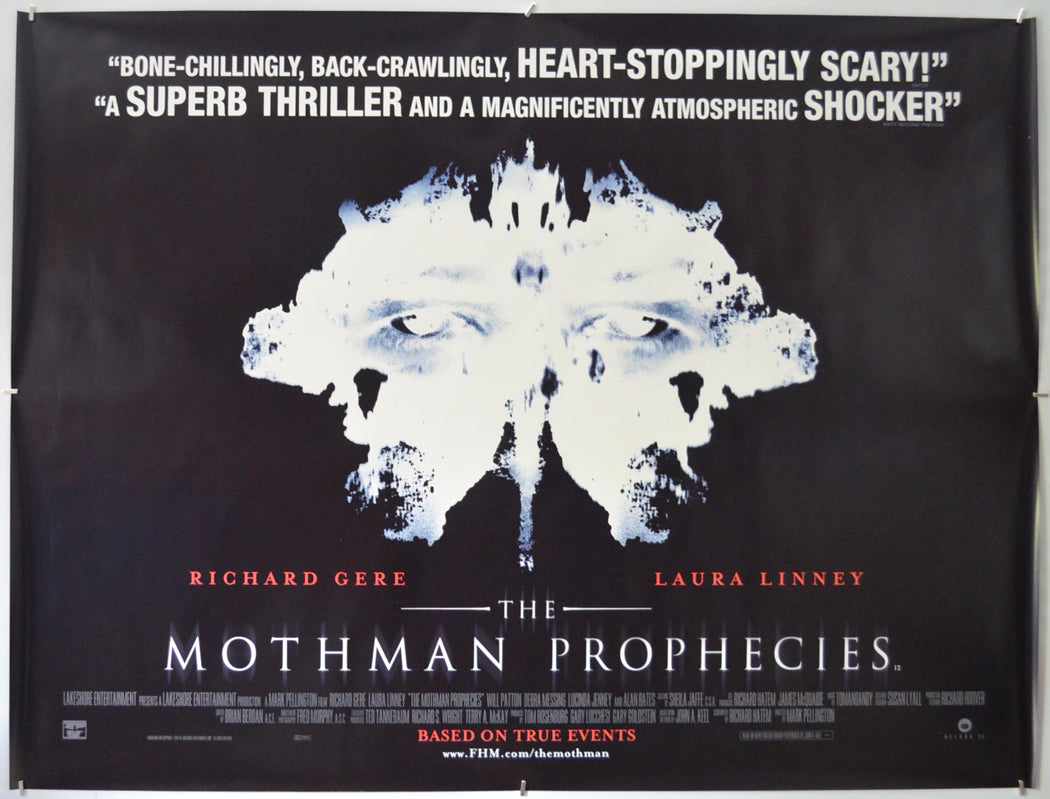 The Mothman Prophecies Original Quad Poster - Film Poster - Movie Poster  