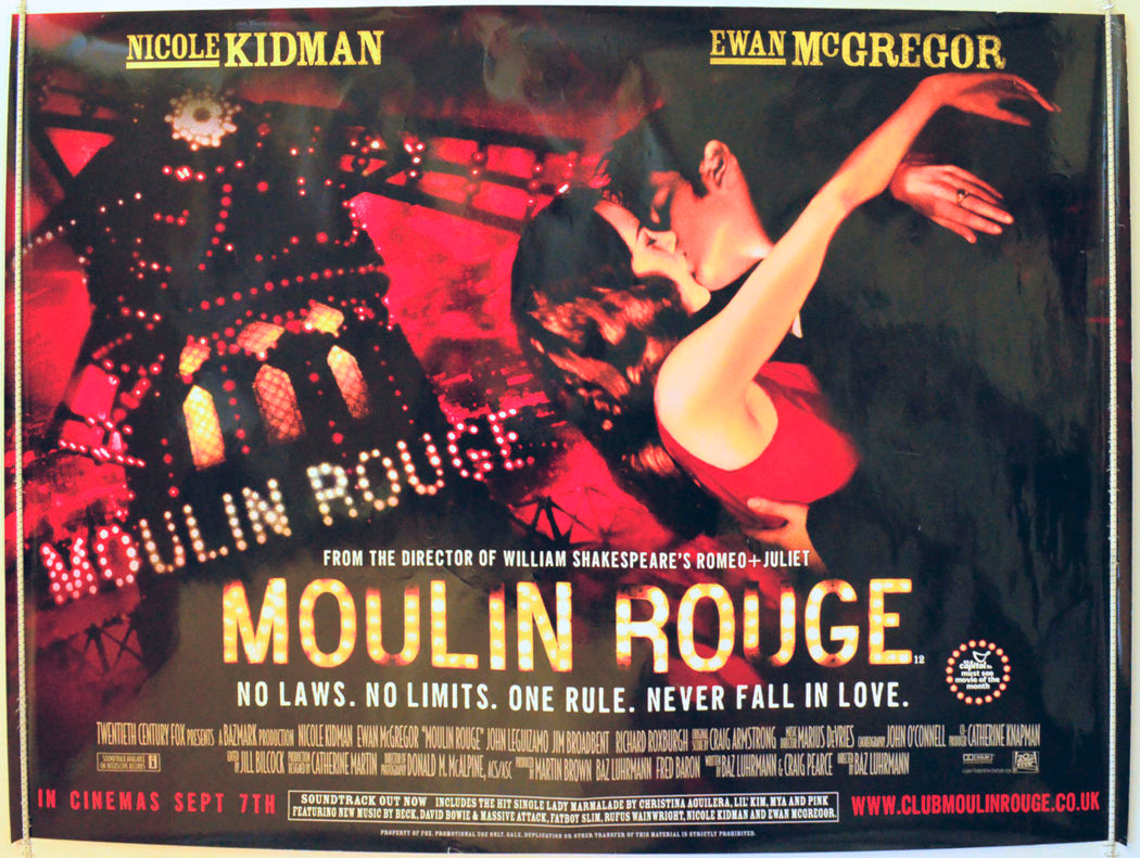 Moulin Rouge Original British Quad Poster - Film Poster - Movie Poster 