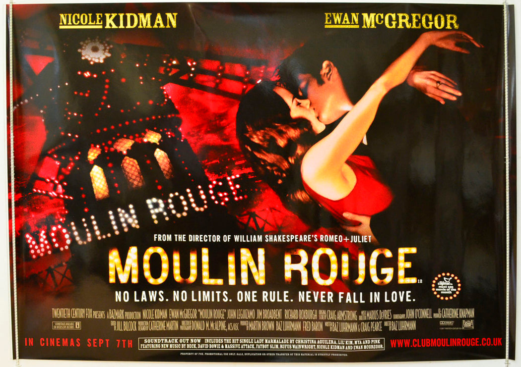 Moulin Rouge  Original British Quad Poster - Film Poster - Movie Poster