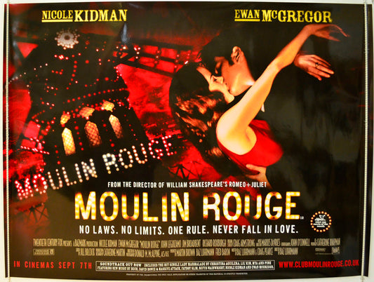 Moulin Rouge  Original British Quad Poster - Film Poster - Movie Poster