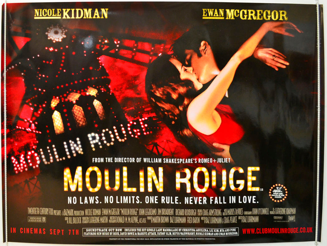 Moulin Rouge  Original British Quad Poster - Film Poster - Movie Poster