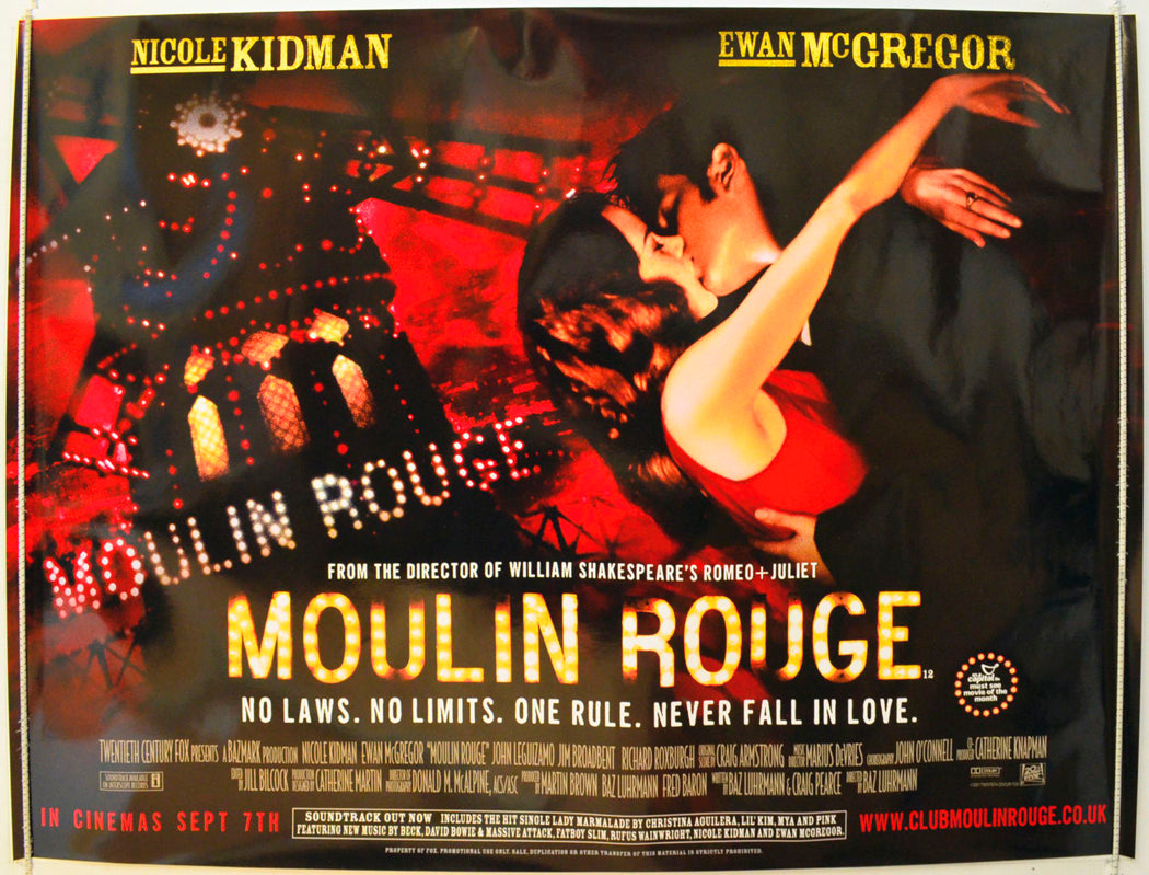 Moulin Rouge Original British Quad Poster - Film Poster - Movie Poster 