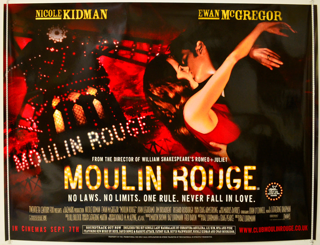 Moulin Rouge  Original British Quad Poster - Film Poster - Movie Poster 