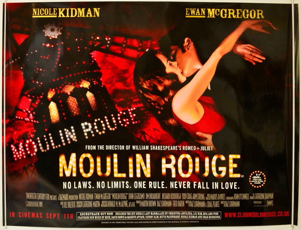 Moulin Rouge  Original British Quad Poster - Film Poster - Movie Poster 