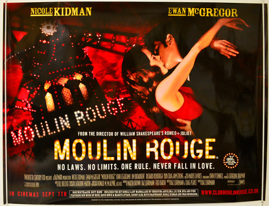 Moulin Rouge  Original British Quad Poster - Film Poster - Movie Poster 