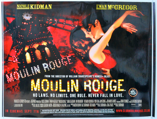 Moulin Rouge  Original British Quad Poster - Film Poster - Movie Poster 