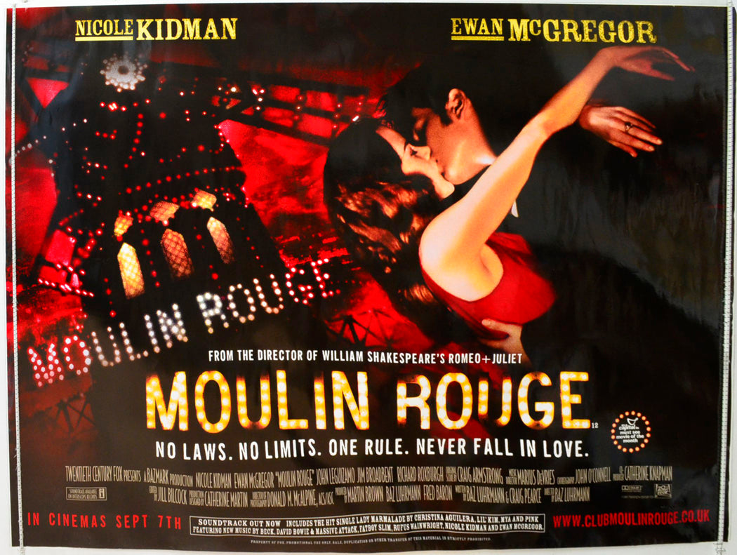 Moulin Rouge  Original British Quad Poster - Film Poster - Movie Poster