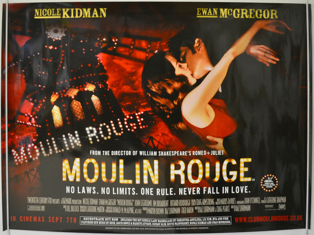 Moulin Rouge  Original Quad Poster - Film Poster - Movie Poster 