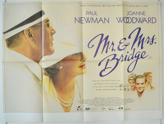 Mr And Mrs Bridge Original Quad Poster - Film Poster - Movie Poster  