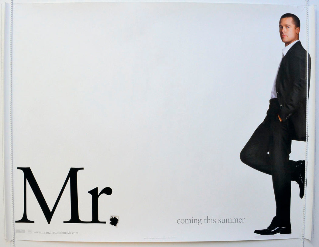 Mr And Mrs Smith  (Teaser / Advance Mr. Version)   Original British Quad Poster - Film Poster - Movie Poster 