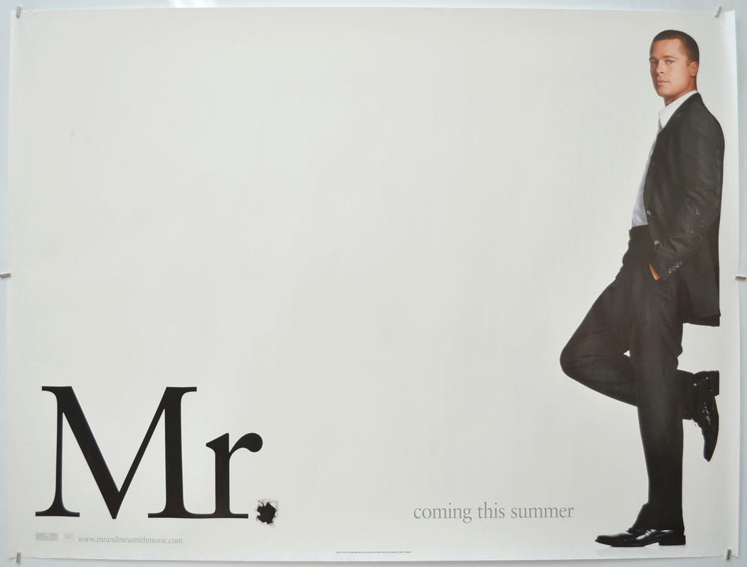 Mr And Mrs Smith (Teaser / Advance Version) Original Quad Poster - Film Poster - Movie Poster