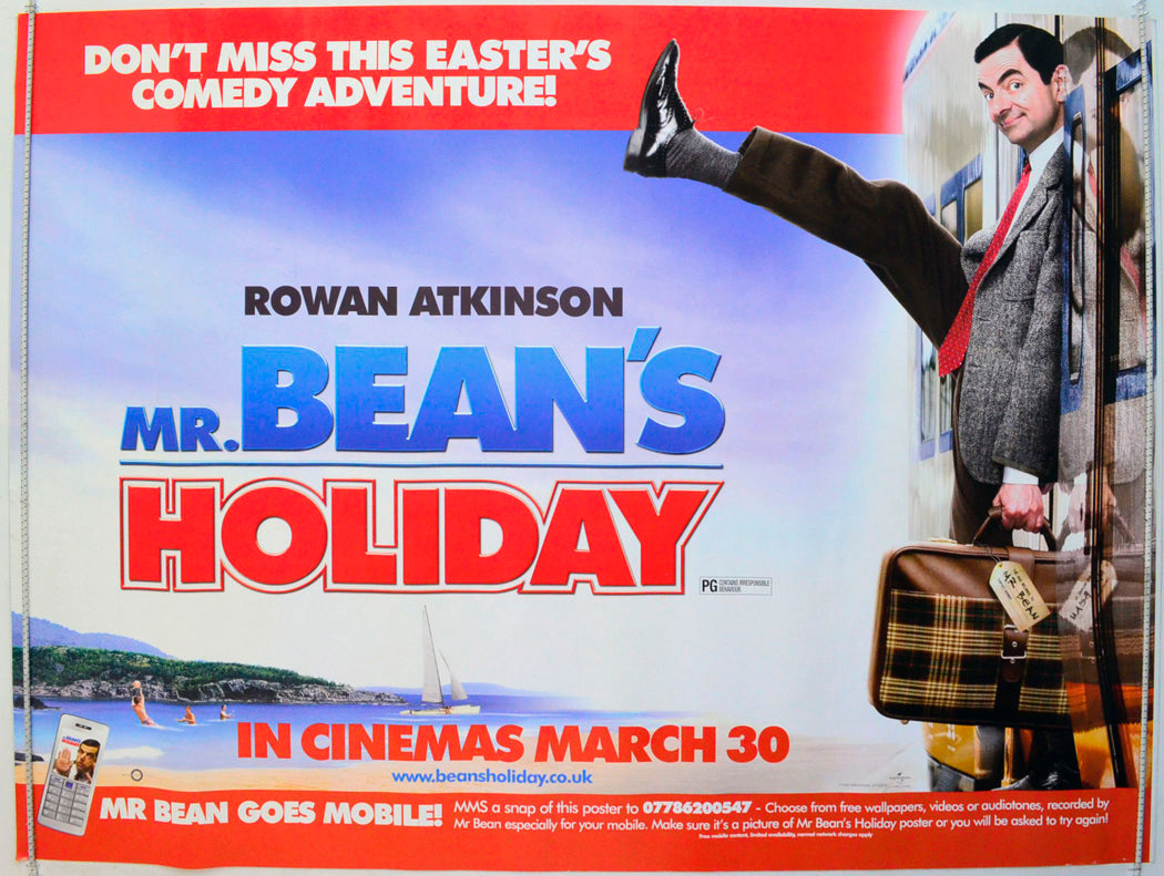 Mr. Bean's Holiday Original British Quad Poster - Film Poster - Movie Poster 