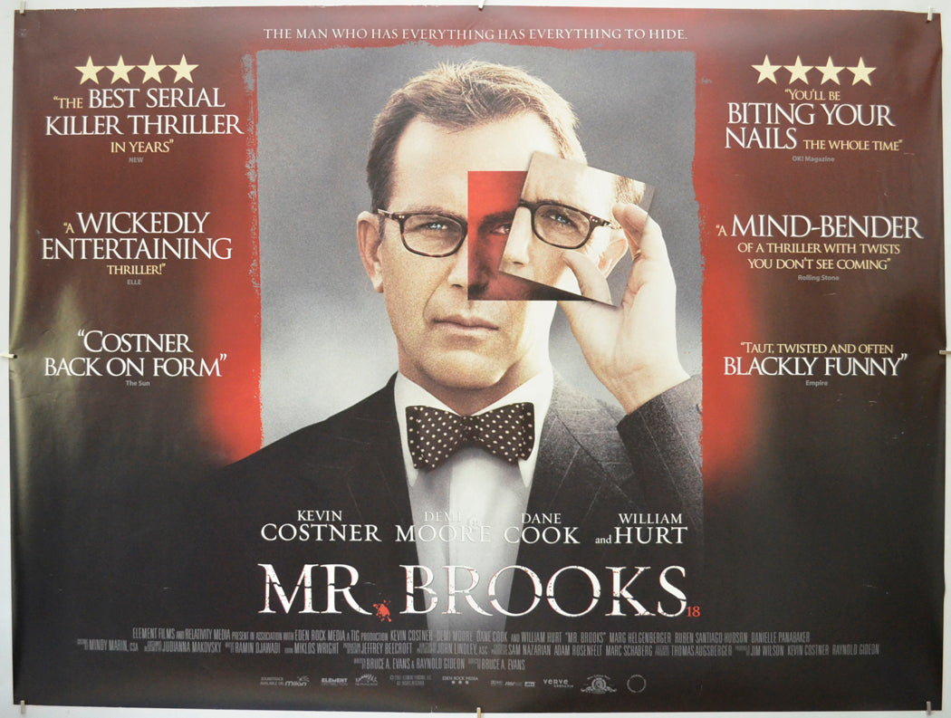 Mr. Brooks Original Quad Poster - Film Poster - Movie Poster