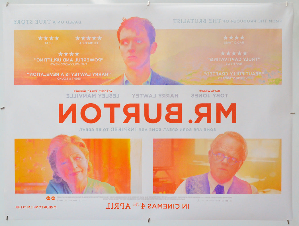 Mr. Burton (Back) Cinema Quad Movie Poster 