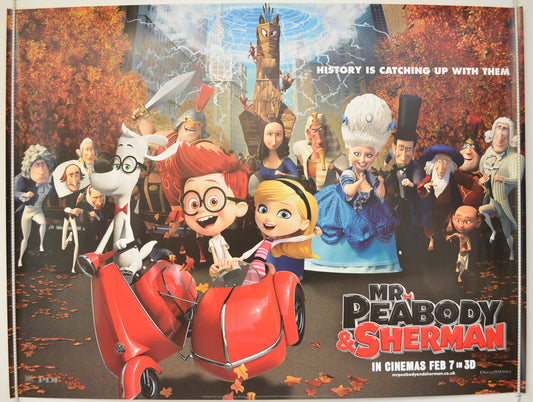 Mr. Peabody And Sherman  Original British Quad Poster - Film Poster - Movie Poster 