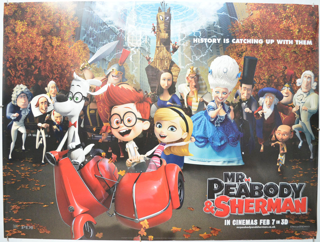 Mr. Peabody And Sherman  Original Quad Poster - Film Poster - Movie Poster