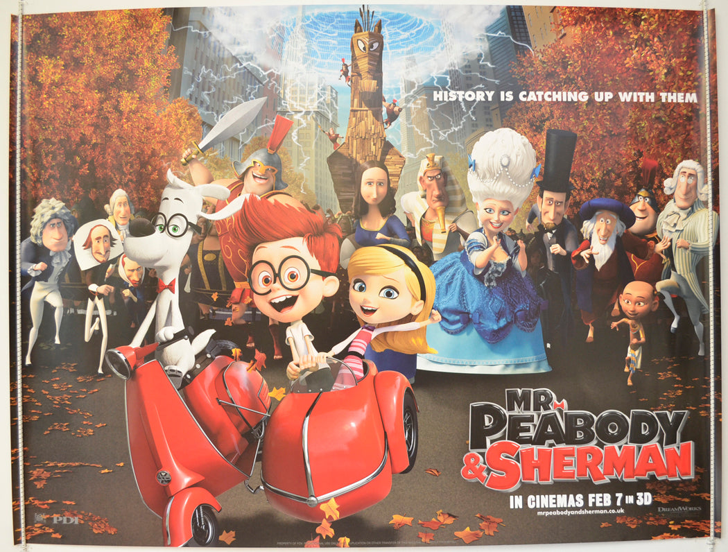 Mr. Peabody And Sherman  Original British Quad Poster - Film Poster - Movie Poster 