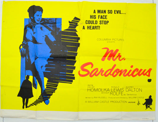 Mr. Sardonicus  Original British Quad Poster - Film Poster - Movie Poster