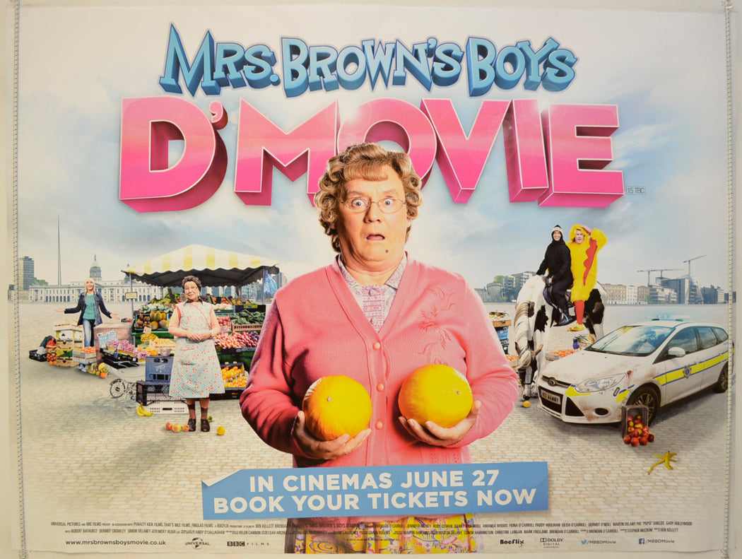 Mrs Brown's Boys D'Movie  Original Quad Poster - Film Poster - Movie Poster 