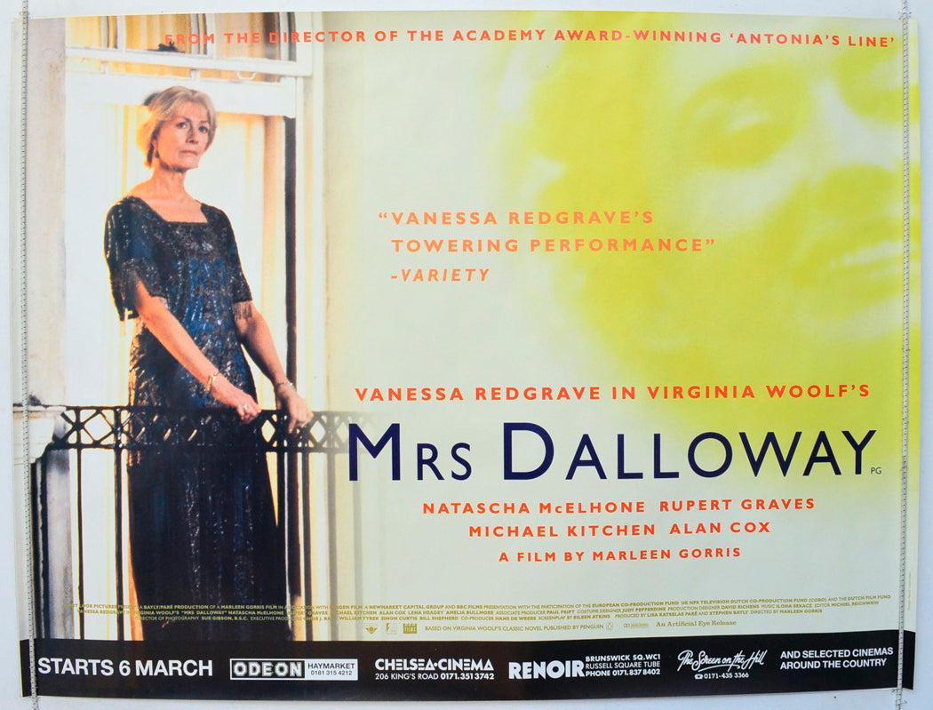 Mrs Dalloway Original British Quad Poster - Film Poster - Movie Poster 