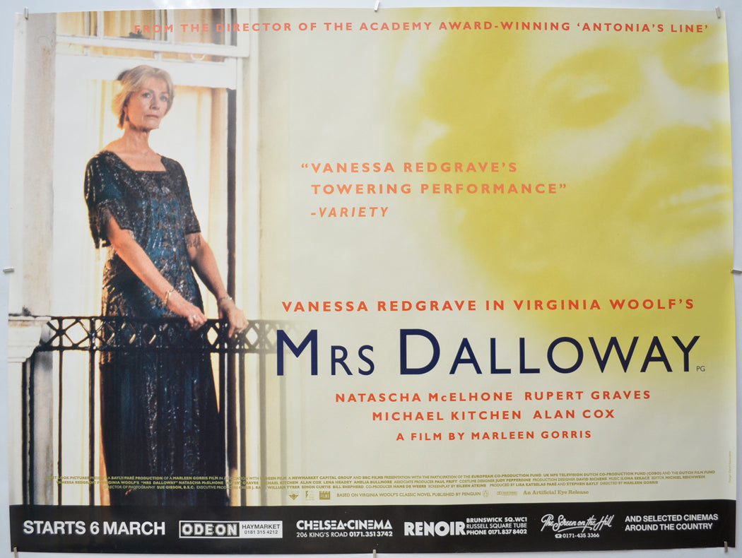 Mrs Dalloway Original Quad Poster - Film Poster - Movie Poster