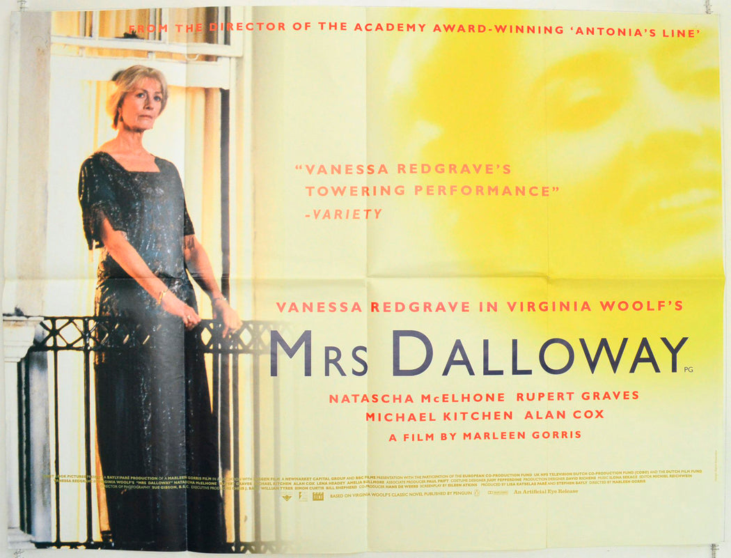 Mrs Dalloway Original British Quad Poster - Film Poster - Movie Poster 