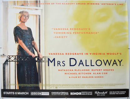 Mrs Dalloway Original Quad Poster - Film Poster - Movie Poster