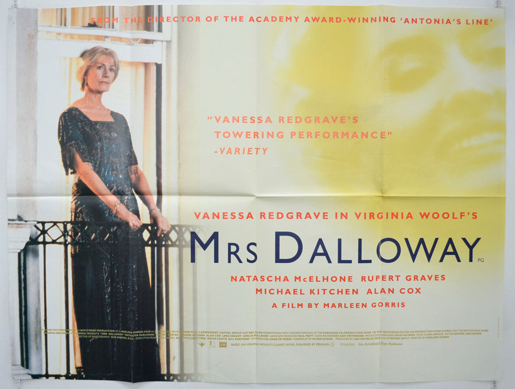 Mrs Dalloway Original Quad Poster - Film Poster - Movie Poster  