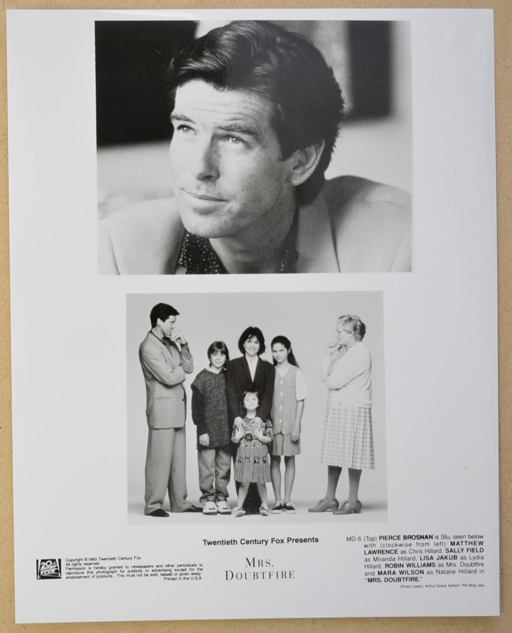 MRS DOUBTFIRE Original Cinema Press Kit – Press Still 03 