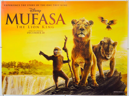 Mufasa: The Lion King - Original Quad Poster - Film Poster - Movie Poster