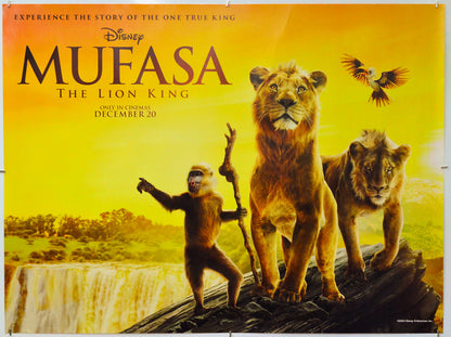 Mufasa: The Lion King - Original Quad Poster - Film Poster - Movie Poster