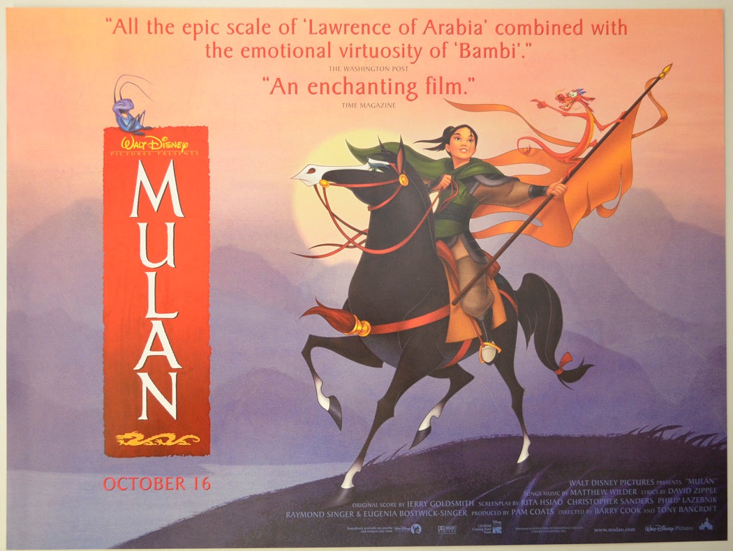 Mulan Original Mini Quad Poster - Film Poster - Movie Poster