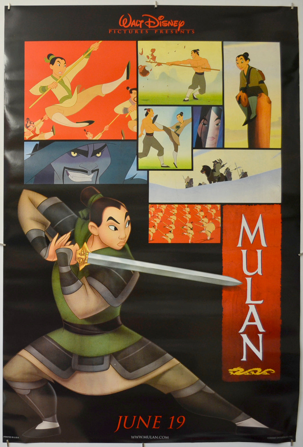 Mulan  (Teaser / Advance Version) Original One Sheet Poster - Film Poster - Movie Poster  