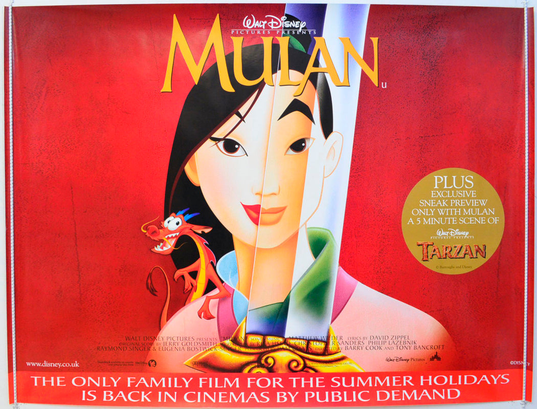 Mulan  Original British Quad Poster - Film Poster - Movie Poster 